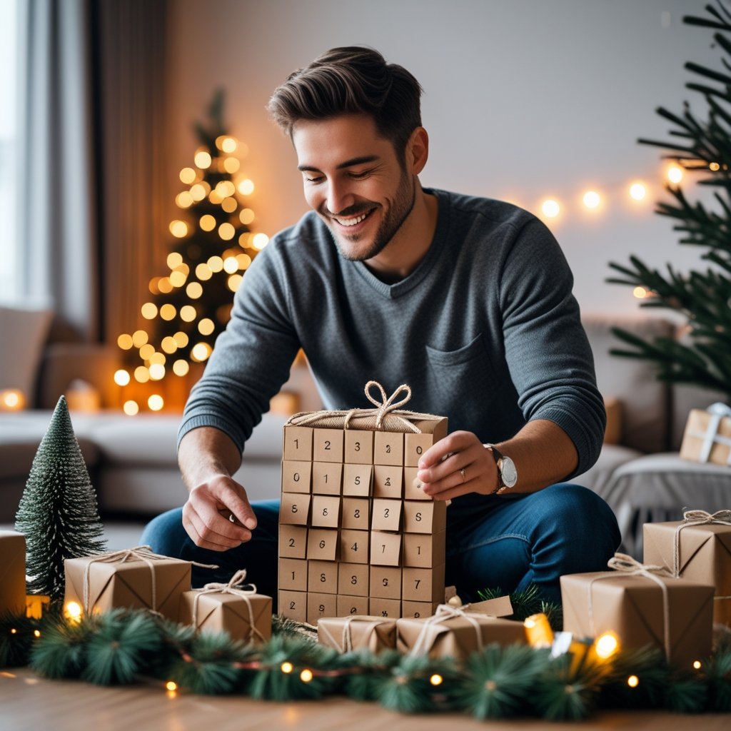 Mand med julekalender