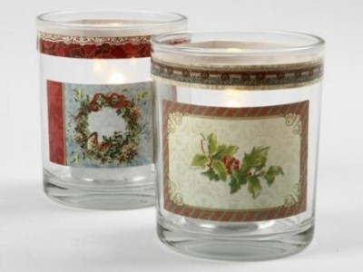 Lysglas med selvklæbende stickers